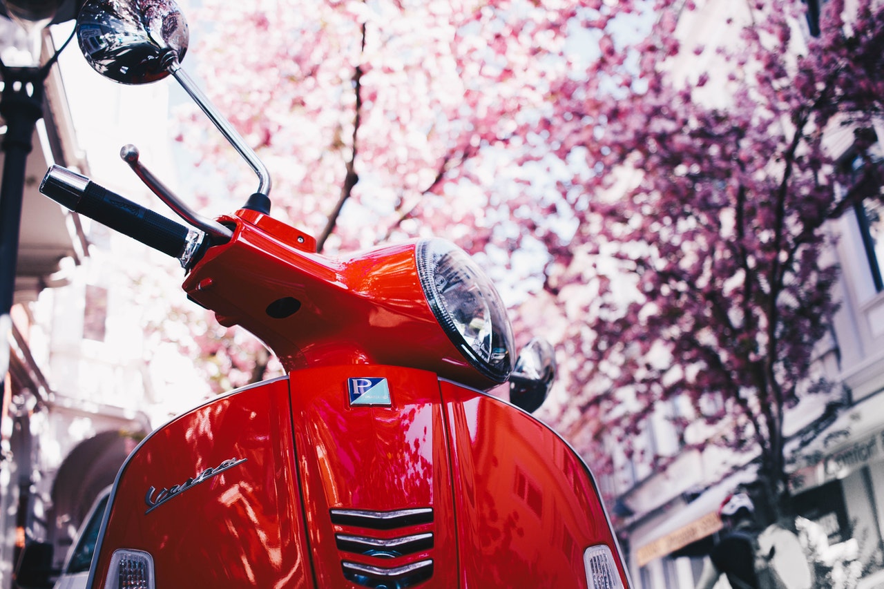 red vespa